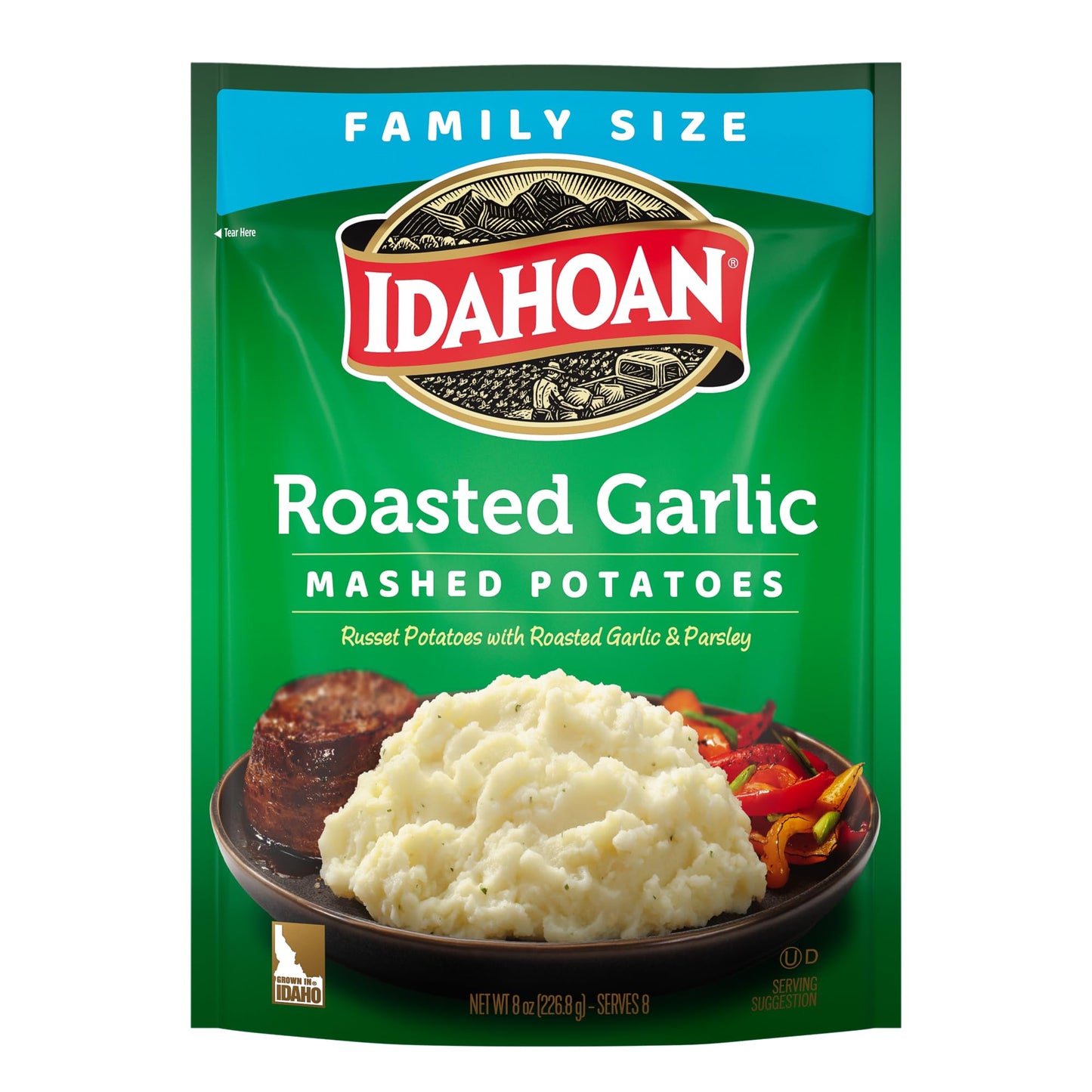 Idahoan Roasted Garlic Mashed Potatoes, 8 Oz