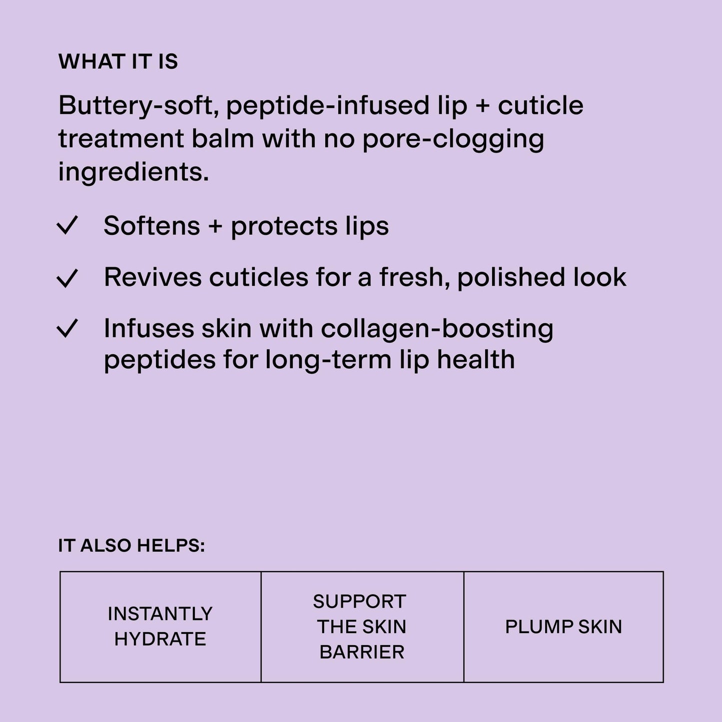CLEARSTEM LIPS&CUTES Lip Balm & Cuticle Care - Multi-Tasking Hydrating Balm with Peptides, Vitamin E & Green Tea - Lip Care Products & Cuticle Balm Essentials for Daily Soothing & Nourishing Routine
