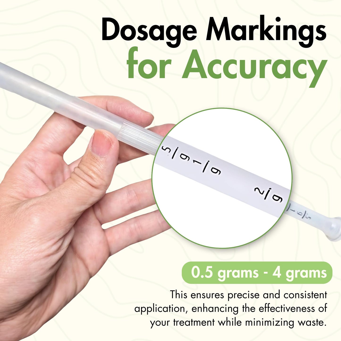 Disposable Plastic Vaginal Cream Applicators: to Fit Preseed Lubricant, Estrace, Personal Lube and OTC Gel or Cream Products - with Dosage Measurements, Threaded End and Comfort Tip - 20 Pack