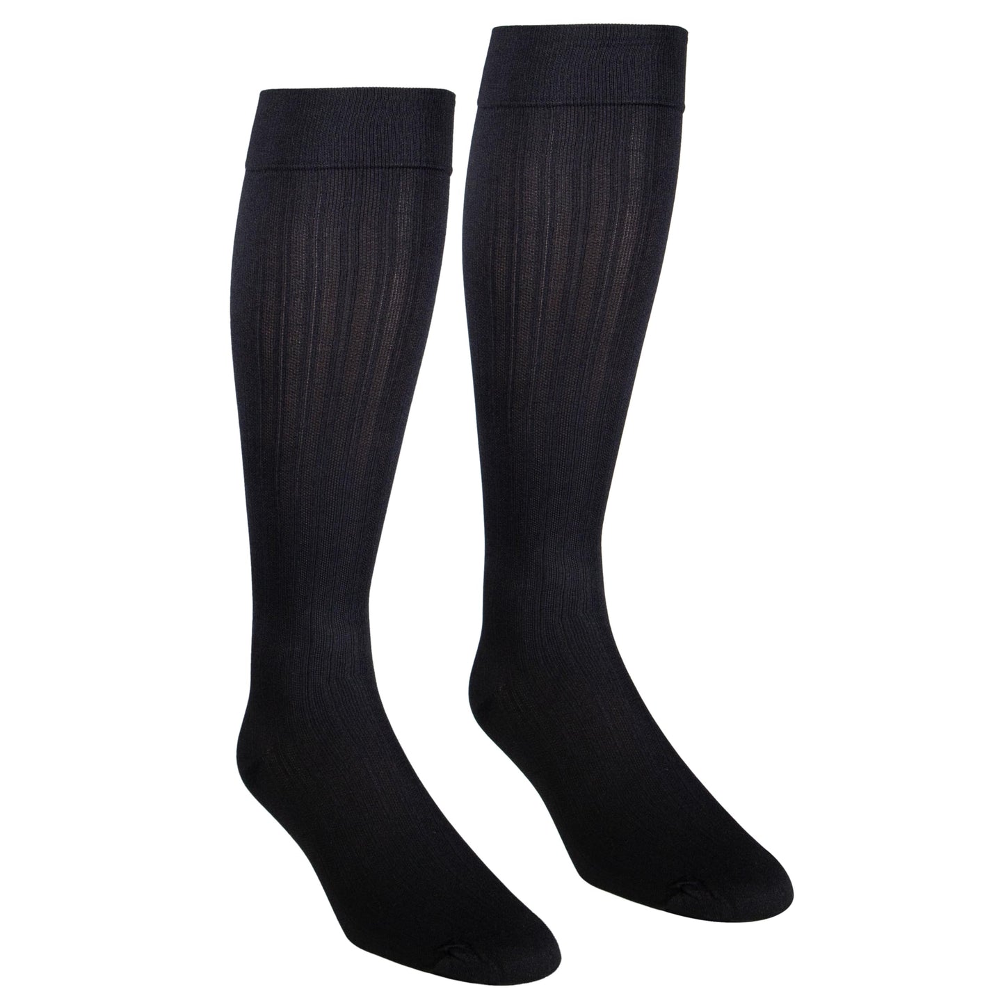 NuVein Women's Compression Socks, 20-30 mmHg Support, Rib Knit Pattern, Over Calf Knee High