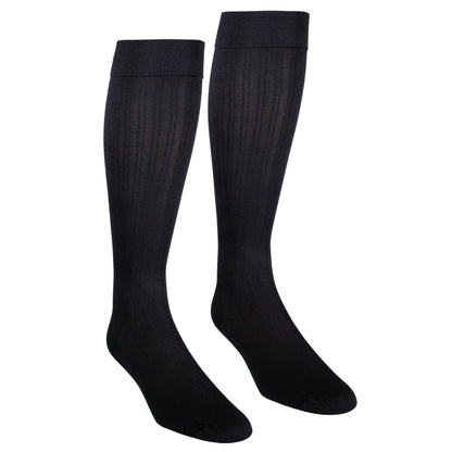 NuVein Women's Compression Socks, 20-30 mmHg Support, Rib Knit Pattern, Over Calf Knee High