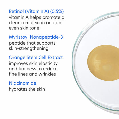 PCA SKIN Intensive Anti Aging Retinol Serum, 0.5% Pure Retinol Face Serum, Minimizes Fine Lines and Wrinkles, 1 fl oz Tube
