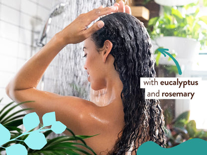 Babo Botanicals Eucalyptus Remedy Shampoo & Wash - Invigorating Eucalyptus & Rosemary Essential Oils -For all Ages - EWG Verified - Vegan - Cruelty Free