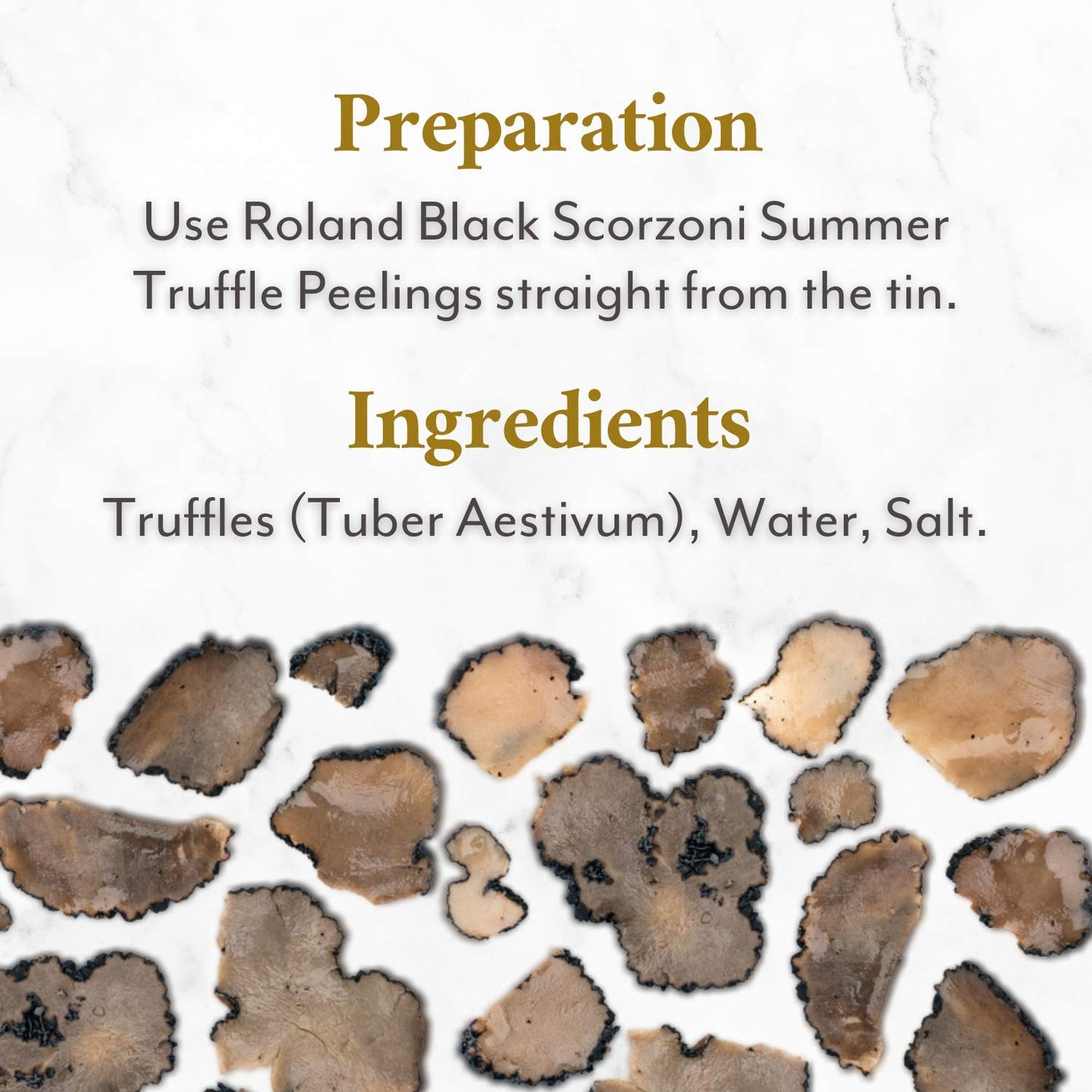 Roland Foods Black Scorzoni Summer Truffle Peelings, Specialty Imported Food, 7-Ounce Can