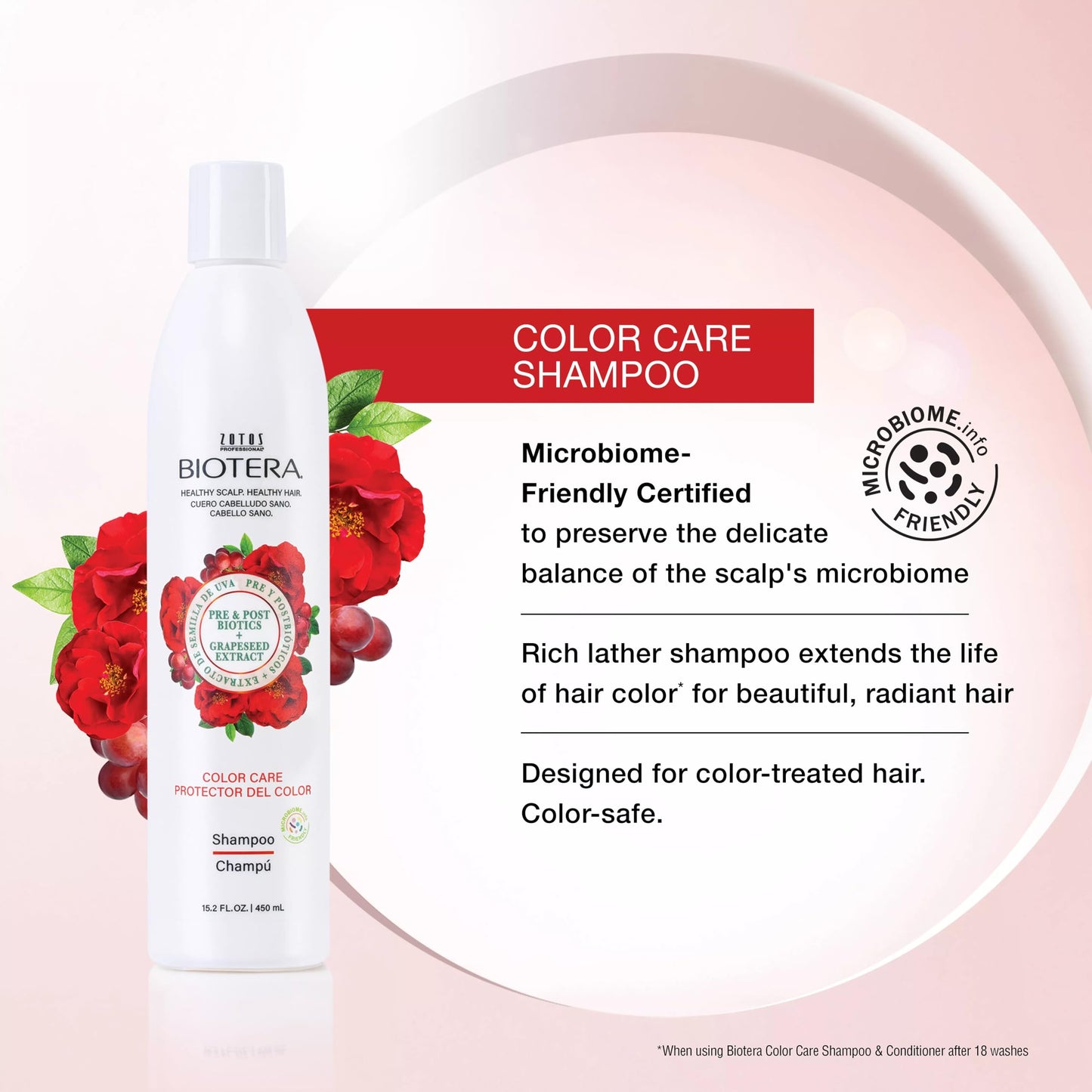 Biotera Color Care Shampoo | Extends & Maintains Color-Treated Hair | Microbiome Friendly | Vegan & Animal Test Free | Paraben Free | Color-Safe