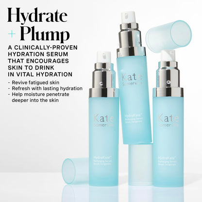 Kate Somerville HydraKate Recharging Hydration Serum – Skin-Quenching Dual-Weight Serum with Hyaluronic Acid for Hydrating, 1 Fl Oz