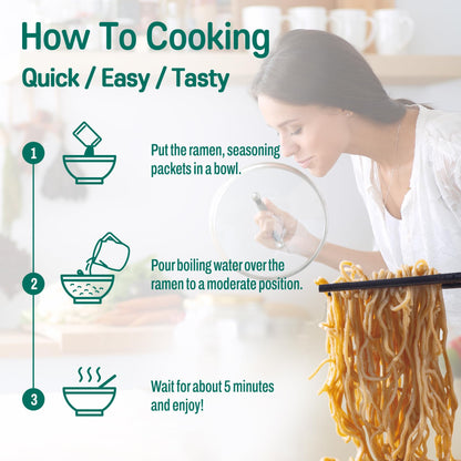 VOLO VERO Protein (32g) Ramen Variety Pack - Chicken, Spicy “Beef, Kimchi, Curry”, 8 Packs Instant High Protein Ramen Noodles Soup, Plant-Based, Non-Fried, Vegan, Low Fat, Egg & Dairy Free Healthy Meal