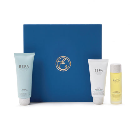 ESPA Fitness Collection | Muscle Rescue Balm, Body & Shower Gel with Peppermint, Eucalyptus & Lavender for Post-Workout Recovery, Soothe Tired Muscles & Empowering Bathing Ritual