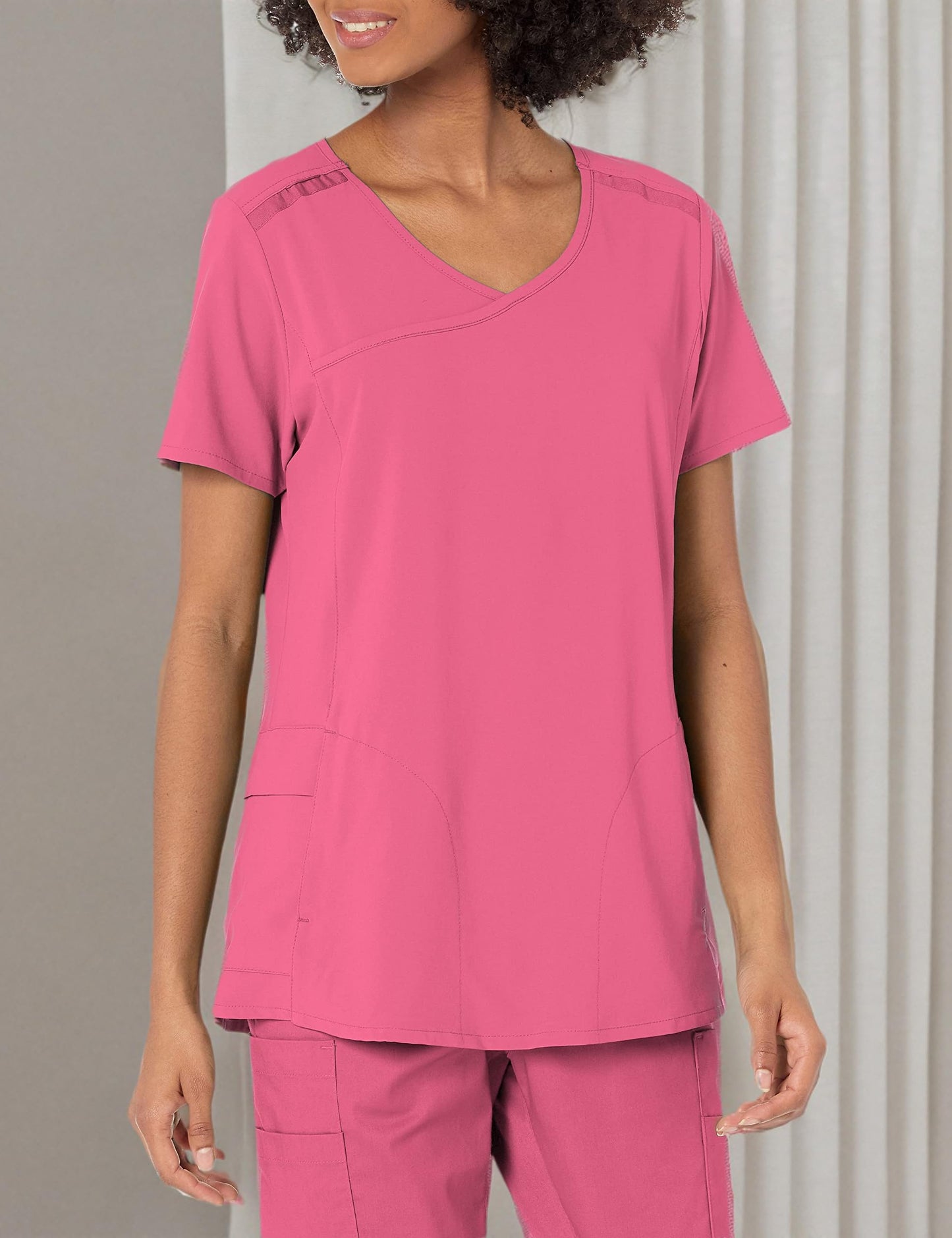 WINK Women's Women's Mock Wrap Scrub Top