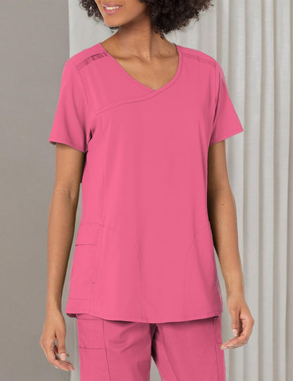 WINK Women's Women's Mock Wrap Scrub Top