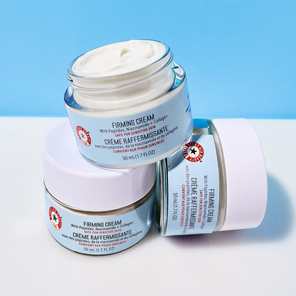 First Aid Beauty - Firming Collagen Cream with Peptides + Niacinamide, Ultra Rich Skin-plumping Moisturizer, Hydrates & Helps Visibly Firm Skin, Non-Comedogenic, Safe for Sensitive Skin, 1.7 oz