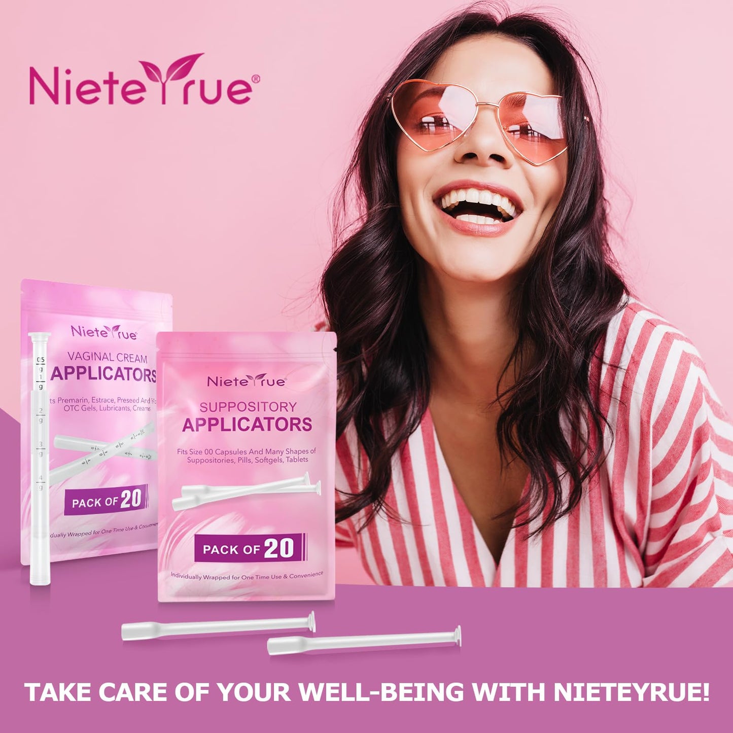 (40 Packs) Disposable Vaginial Applicators Individually Wrapped Hygienic Fit to Size 00 Cap-sules and Many Shapes of Suppositories, Tablets Feminine Care Applicators from
