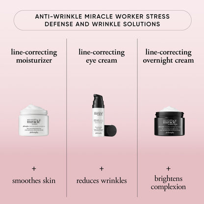 philosophy anti-wrinkle miracle worker line-correcting face moisturizer - with vitamin C & hyaluronic acid - instantly improves skin smoothness and radiance