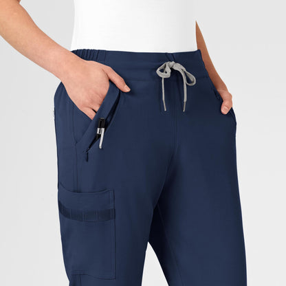 WonderWink Womens Jogger Medical Scrubs Pants, Navy, X-Large US