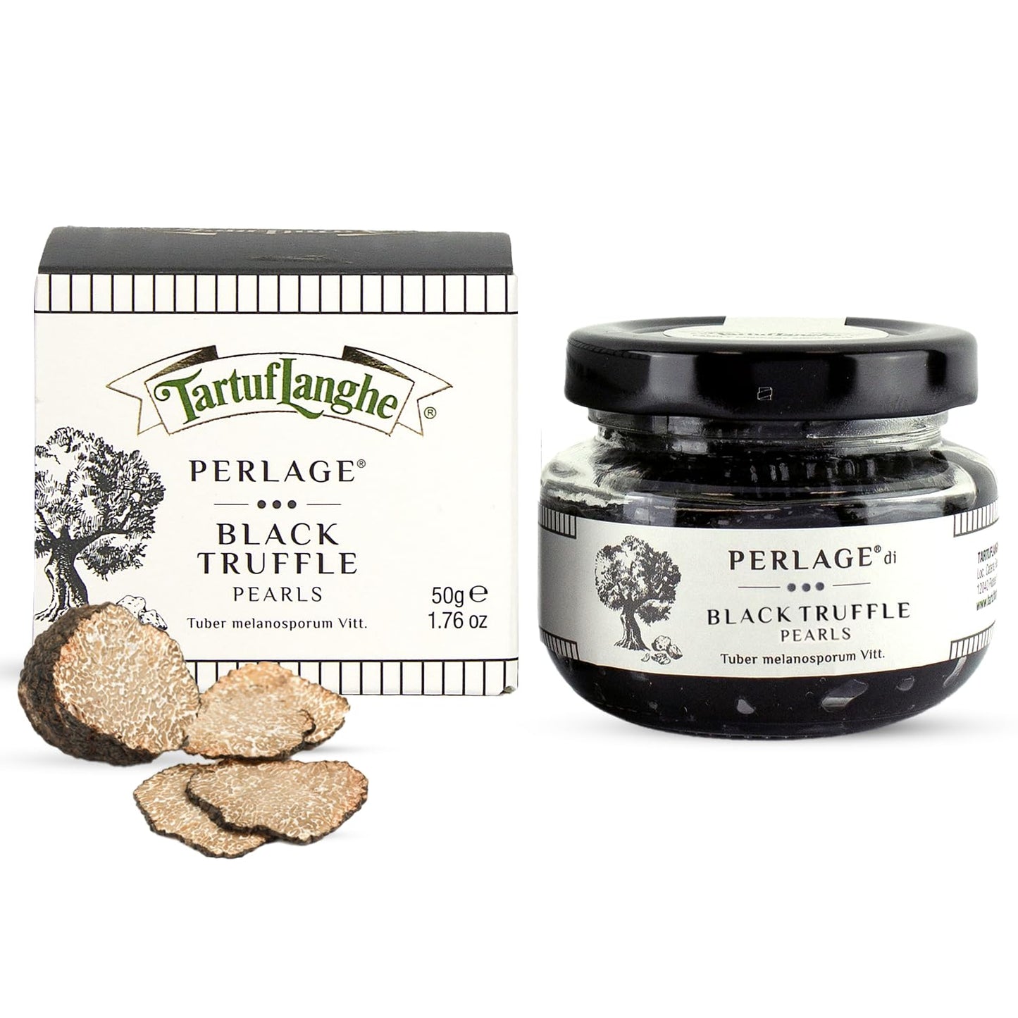 TartufLanghe Black Truffle Caviar Pearls – Luxury Italian Truffle Pearls, Perfect for Enhancing Dishes, Gourmet Gift, Imported From Italy – 50g Jar, 1.76 oz
