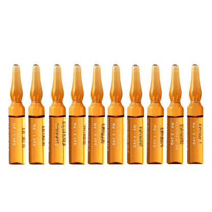 MZ SKIN Glow Boost Ampoules 10-Pack Set | 5-Day Intensive Radiance Treatment for Cell Renewal Exfoliation, Brightening, Pigmentation & Age Spots, With Vitamin C, Lactic Acid (AHA), Fragrance Free