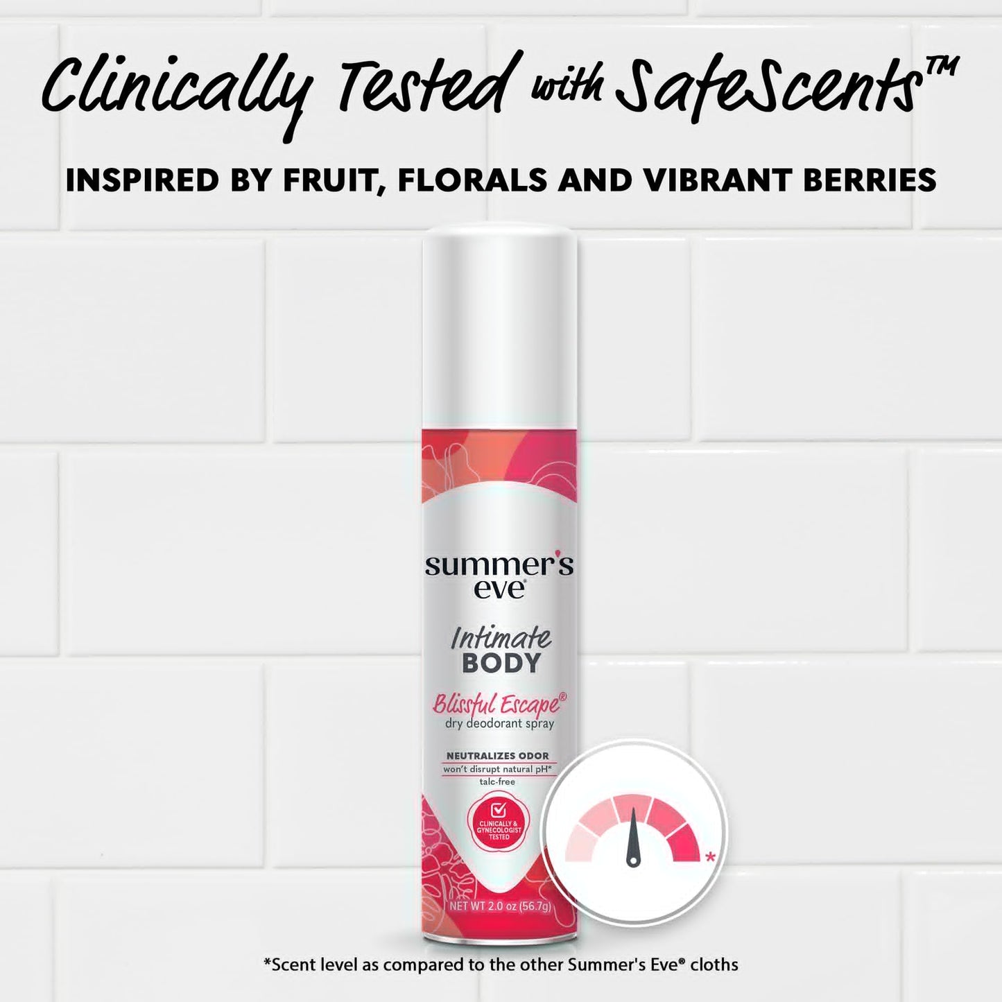 Summer's Eve Ultimate Odor Control Daily Feminine Spray, Odor-Reducing and Moisture-Absorbing Formula, Ultimate Odor Protection, Ultra, Blissful Escape, & Amber Nights; 2 Oz, Pack of 4
