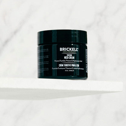 Brickell Men's Tightening Neck Cream For Men, Natural and Organic, Neck Cream For Tightening and Firming, Anti Wrinkle Cream, 2 Ounce, Unscented