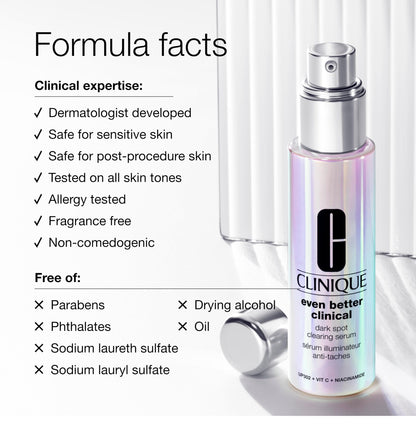 Clinique Even Better Clinical Dark Spot Clearing Vitamin C Face Serum For All Skin Types | Brightening + Soothing