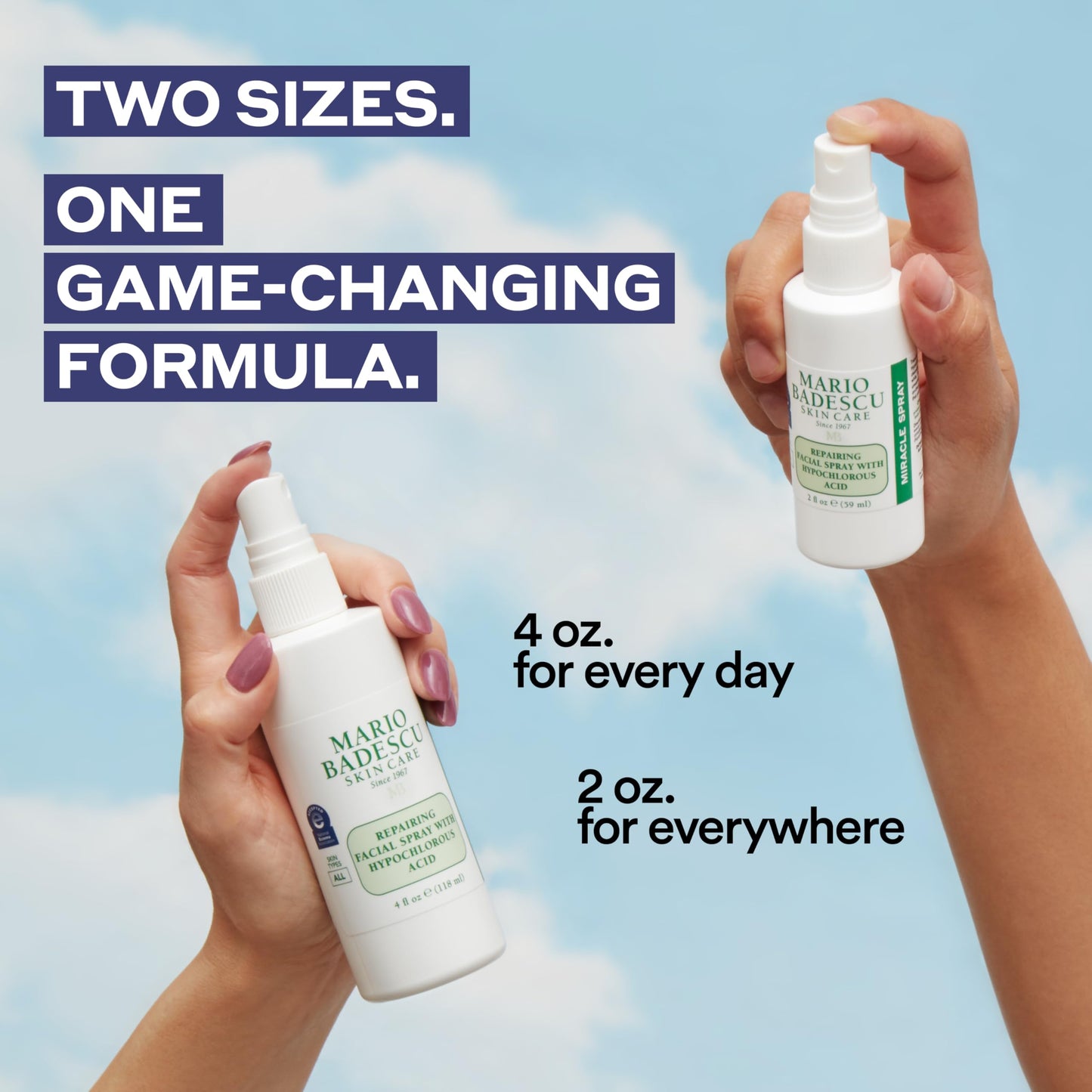 Mario Badescu Repairing HOCl Facial Spray with Hypochlorous Acid – Soothes & Calms Angry, Irritated Skin, Reduce Redness & Flare-Ups – pH Balancing, Non-Irritating Cleanser, Fragrance-Free