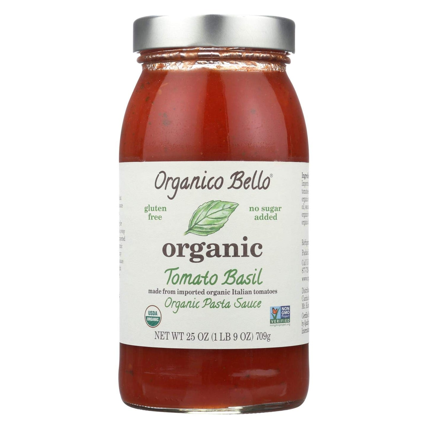 Organico Bello Organico Bello Tomato Basil, 25 Ounce