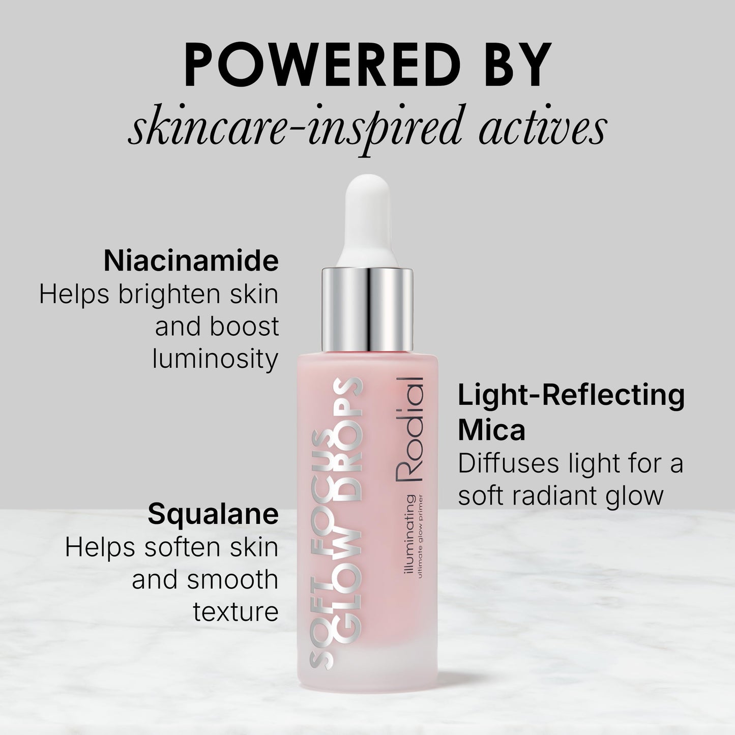 Soft Focus Glow Booster Drops, Radiance Booster Illuminating Serum For Face with Glycerin and Antioxidants, Smoothing Dewy Primer and Makeup Base, Weightless Formula