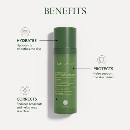 KAT BURKI VitaBiome Active Skin Optimizer With Vitamin C. Advanced Clearing and Redness Relief Face Mist for Breakout-Prone Skin