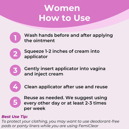 FemiClear Infection Protection Against BV & Yeast - Natural Feminine Care Cream