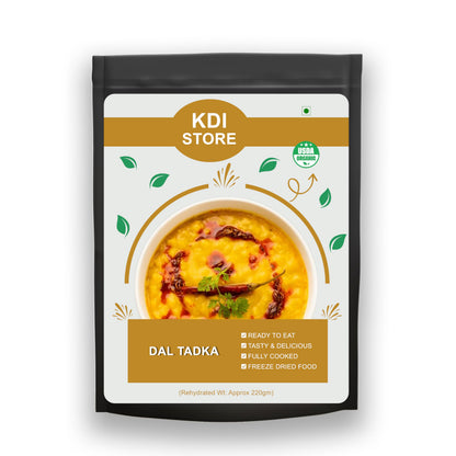KDI Store Dal Tadka, Ready to Eat Indian Lentil Curry, USDA Organic, Freeze Dried, Fully Cooked, 55g
