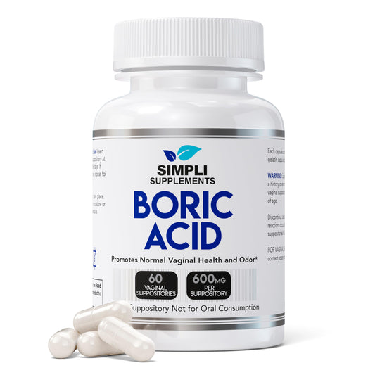 Boric Acid Suppositories for Women 600mg – 60 Count | Vaginal pH Balance Support | Feminine Care | Helps Maintain Freshness & Odor Control