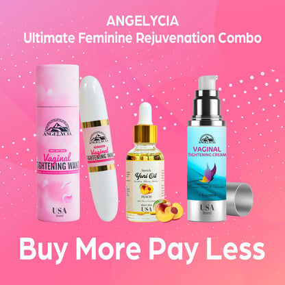 ANGELYCIA Ultimate Feminine Rejuvenation Trio: Wand, Yoni and Cream for Vaginal Tightening, Rejuvenation, Effective Vaginial Tightening Cream, Coochie Tightener Wand and Feminine Yoni Oil