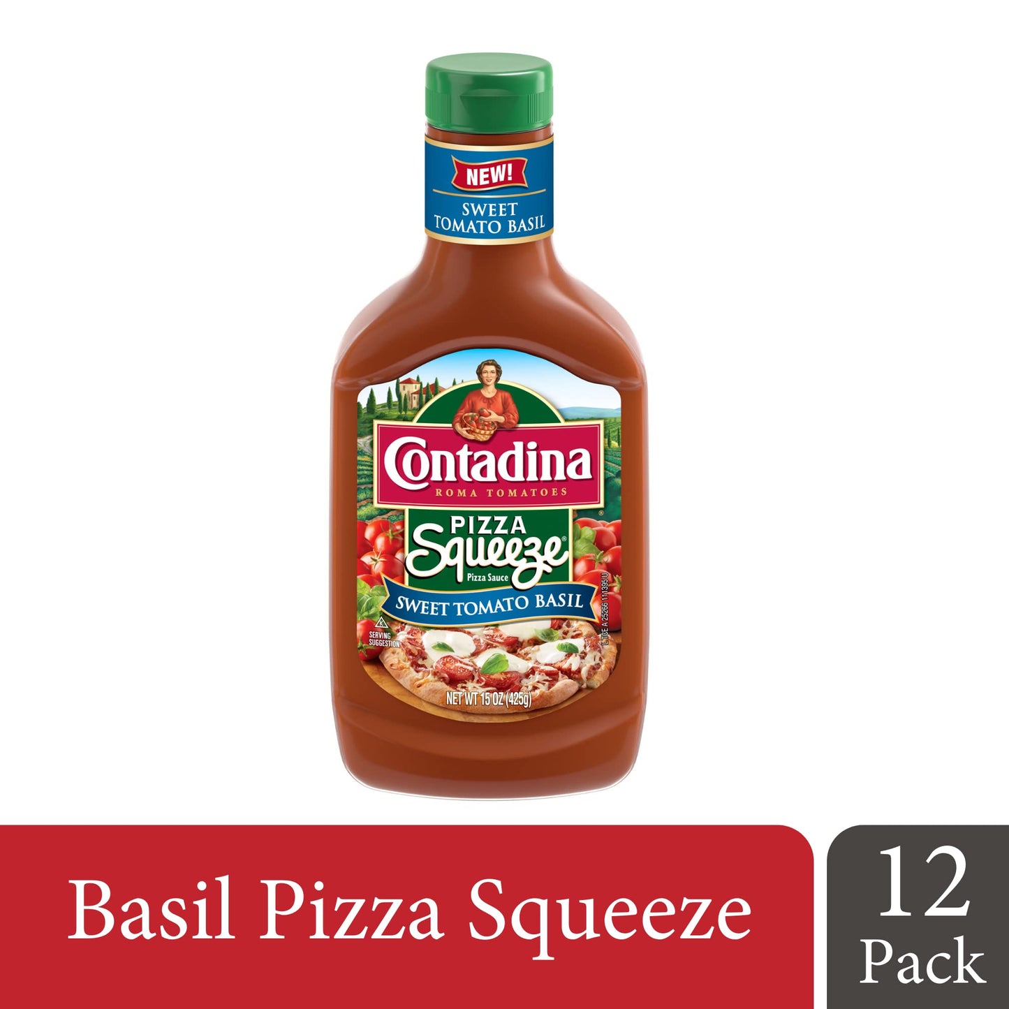 Contadina Tomato Basil Pizza Squeeze, 15 oz (Pack of 12)