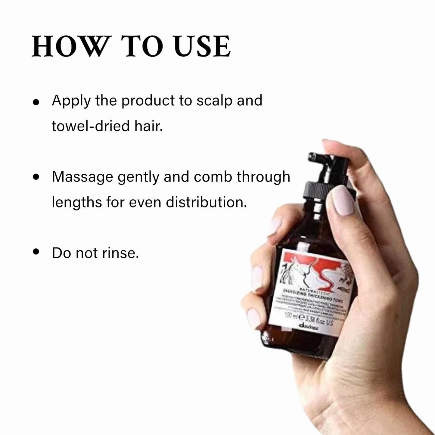 Davines Naturaltech Energizing Thickening Tonic, Stimulating & Fortifying for Thinning Hair & Hair Loss - With Caffeine Phytoceuticals - Instantly Thickens Hair Fiber, Travel Size, 3.38 Fl Oz