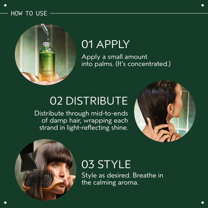 Aveda Miraculous Oil High-Shine Hair Concentrate | Adds Shine | Up to 24 Hours of Frizz Protection* | Heat Protection | For All Hair Types | Notes of Lavender Ylang Ylang and Petitgrain, 1.7 Fl Oz