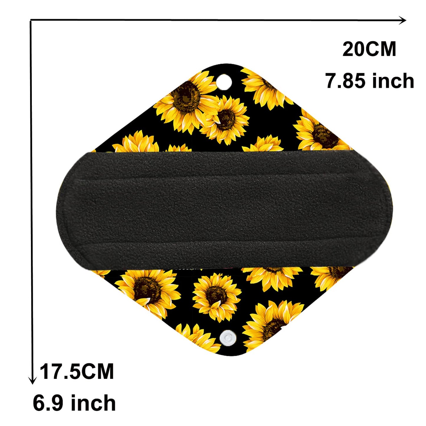7pcs/Set Reusable Menstrual Pads Including 1pc Mini Wet Bag +6pcs Bamboo Charcoal Cloth Menstrual Incontinence Pads/Reusable Sanitary/Mama Panty Liners (All Randomly Prints)