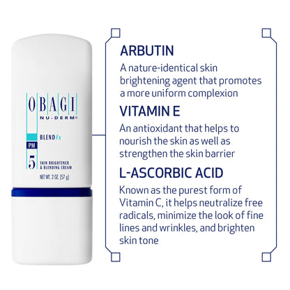 Obagi Nu-Derm Blend Fx – Skin Brightening & Clarifying Cream that Helps Brighten & Soften Skin with Arbutin and Vitamins C & E