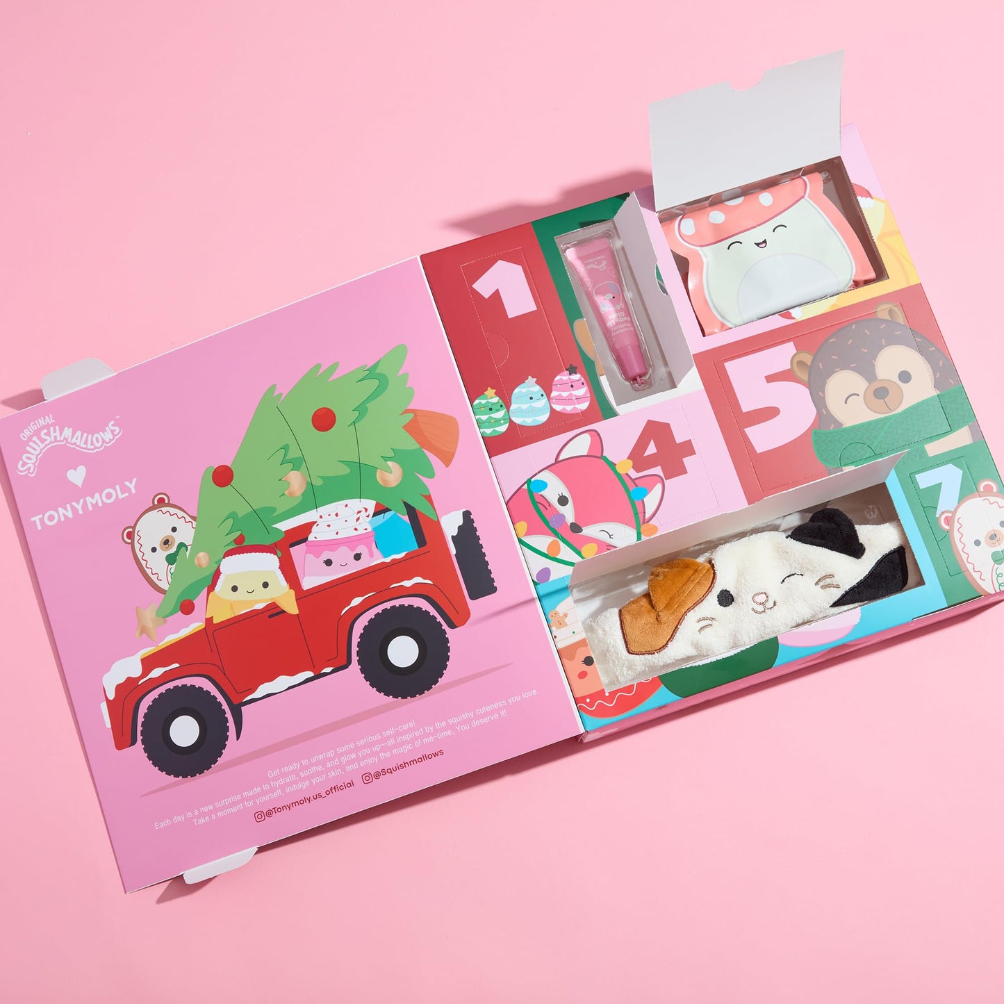 TONYMOLY x Squishmallows Advent Calendar 2025 – 7-Day Skincare Advent Calendar with Hand Cream, Lip Gloss, Sheet Masks & Cute advent calendar for girls