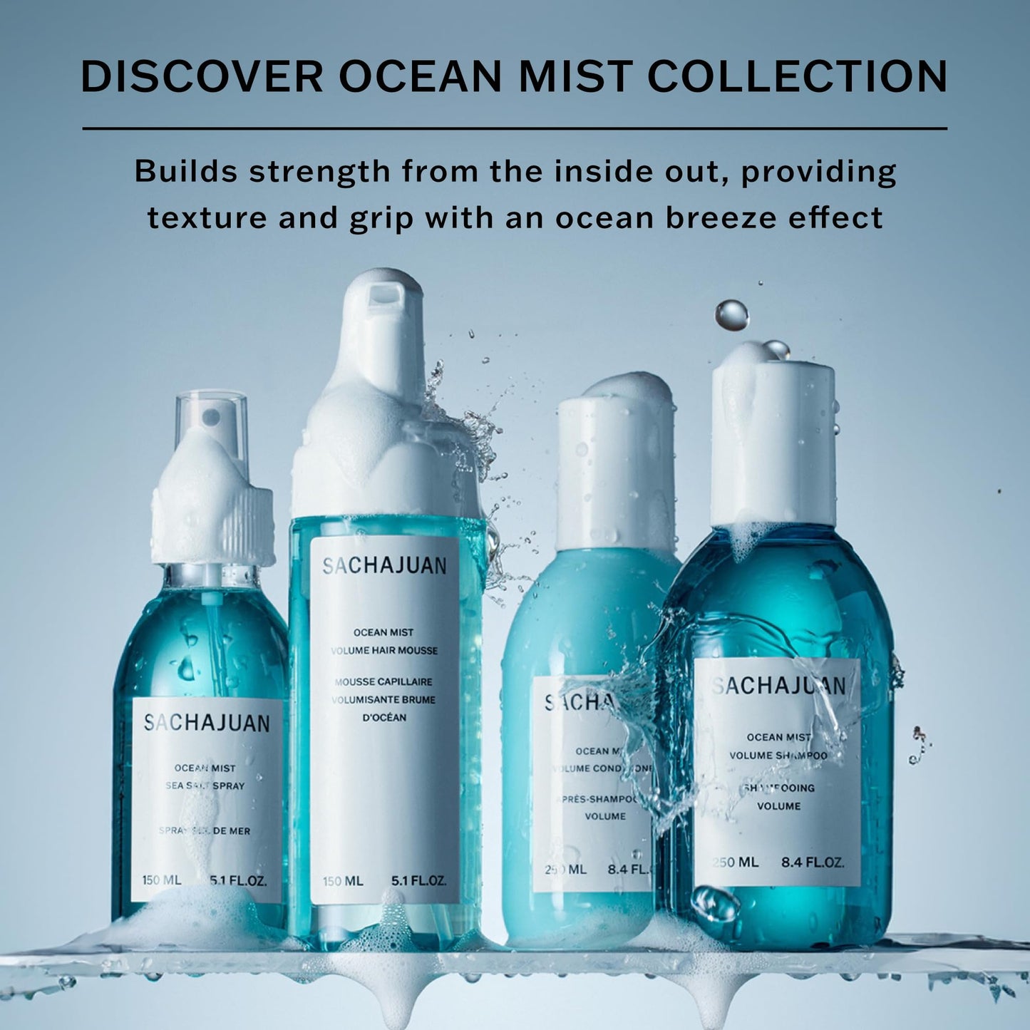 SACHAJUAN Ocean Mist Volume Shampoo | Lightweight Volumizing Shampoo for Fine Hair | Gently Cleanses, Body & Shine | Strengthens & Improves Elasticity | Paraben-Free, Vegan & Cruelty-Free | 3.4 oz