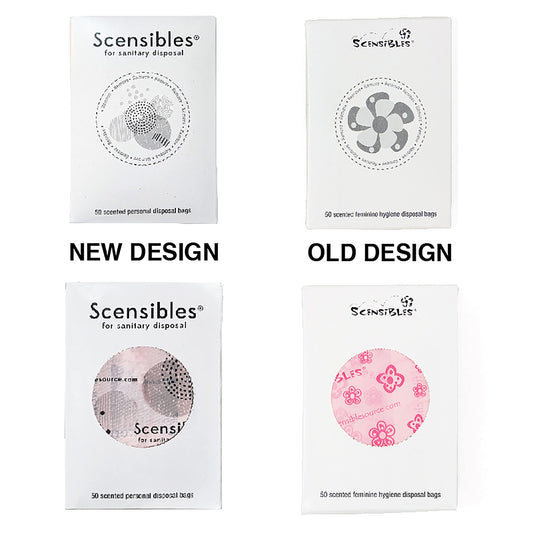 Hospeco Scensibles Personal Disposal Bags, Pink, 1200 Bags (HOSSBX50)