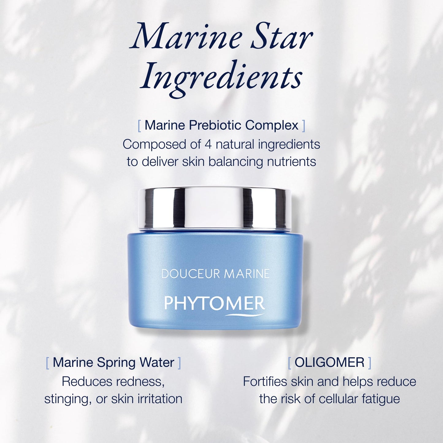 Phytomer Douceur Marine Soothing Moisturizing Face Cream | Reduce Redness, Calm Sensitive Skin | Probiotic Face Moisturizer for Dry Skin | Sustainable, Natural Ingredients | 50ml