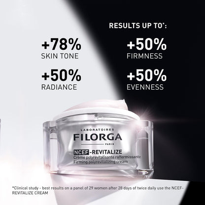 Filorga NCEF-Revitalize, A Concentrated Anti-Aging and Skin Strengthening for Smoother Brighter Skin Texture with NCEF Complex Containing Hyaluronic Acid, Amino Acids, and Co Enzymes