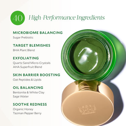 Tata Harper Clarifying Mask, BHA Face Mask for Blemishes, Exfoliating Face Mask with AHA's, Natural Skincare, 30ml