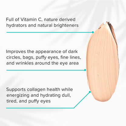 ClarityRx C-Results Natural Plant-Based Vitamin C Eye Cream for Dark Circles, Eye Bags, Puffiness & Wrinkles (0.5 oz)