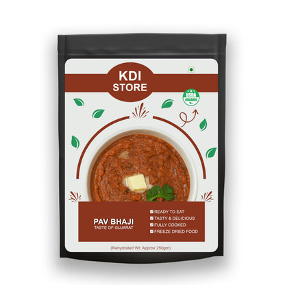 KDI Store Pav Bhaji, Ready to Eat Gujarati Street Food, Organic, Freeze Dried, Fully Cooked, 35g