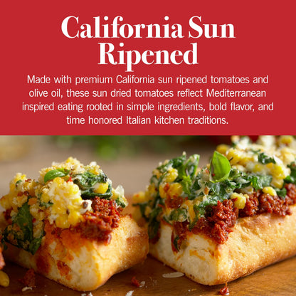 Bella Sun Luci Sun Dried Tomatoes Halves with Italian Herbs and Extra Virgin Olive Oil, Mediterranean Italian Style Sun-Ripened Tomatoes, Kosher, Vegan, Gluten-Free, Premium Ingredient for Pasta, Pizza & Salads