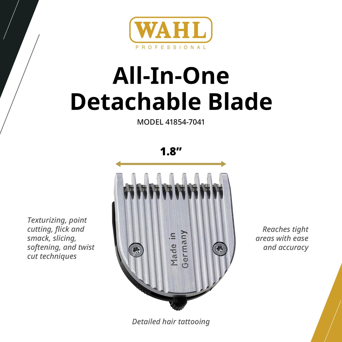 Wahl Professional All-In-One Blade ChromStyle, Detachable Replacement Blade for ChromStyle Pro, Lit+Pro, and Big Mag Clippers, 100 Minutes Runtime, Lithium-Ion Battery