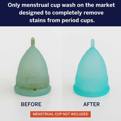 Pixie Cup Stain Remover - The Only Sterilizer Cleaner that Will Remove Stains On Your Reusable Menstrual Discs & Period Cups - Organic and Natural Ingredients for Feminine Care (5 Packets)