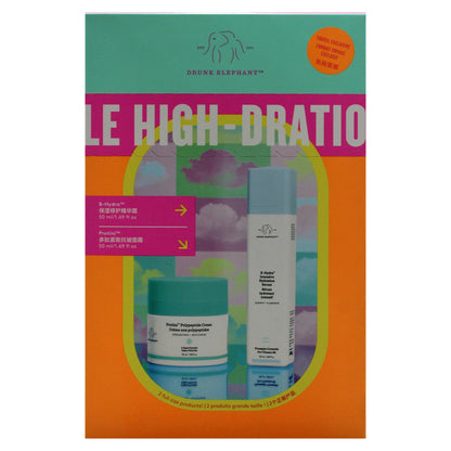 The Mile High-Dration Club by Drunk Elephant for Women - 2 Pc 1.69oz Protini Polypeptide Cream, 1.69oz B-Hydra Intensive Hydration Serum