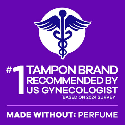 Tampax Compact Radiant Tampons for Women Multipack, with LeakGuard Braid & Extendable Applicator, Regular/Super Absorbency, Unscented, 84 Count (Pack of 2)