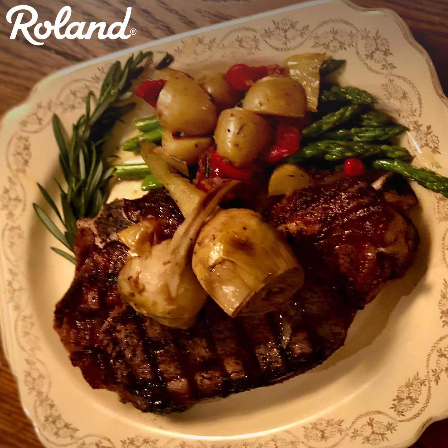 Roland Foods Grilled Roman Style Artichoke Hearts Marinated in Oil, Specialty Imported Food, 67 Ounce, Pack of 1